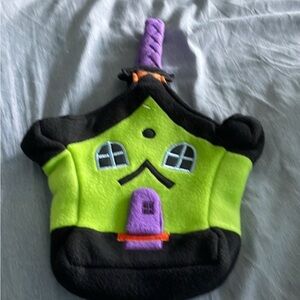 Green and Black Haunted House Treat Bag